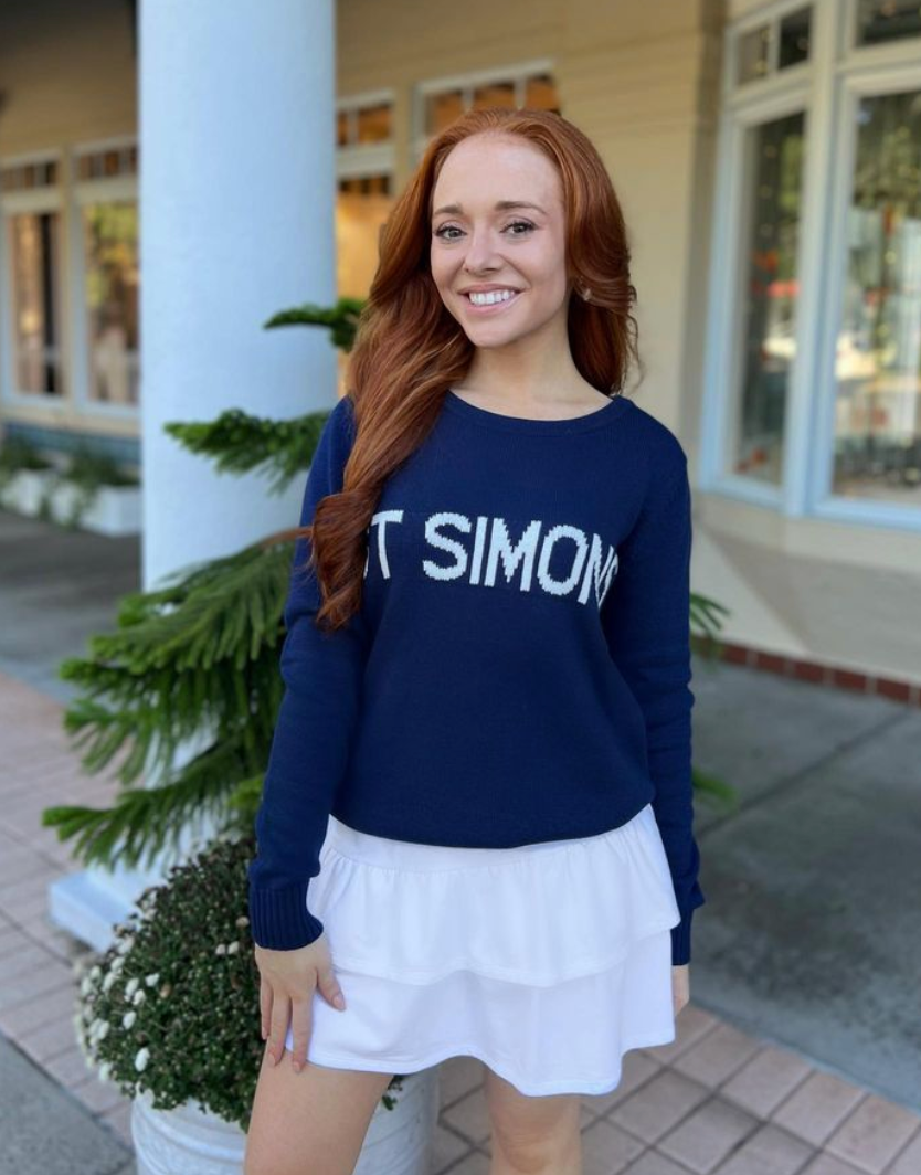 Pink Pineapple | Classic Saint Simons Sweater | Pink Pineapple | Cloister Collection Designer Fashion