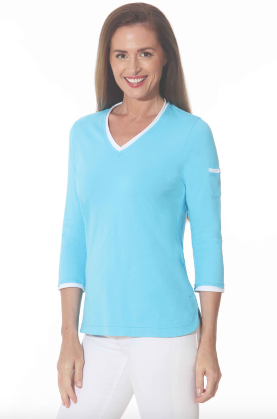 Eli | V-neck Tunic with Contrast