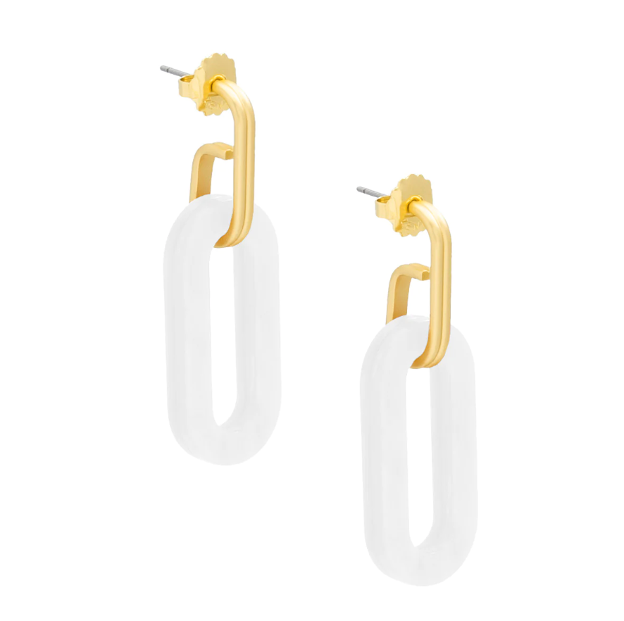 Cloister Collection | Chain Earring  White