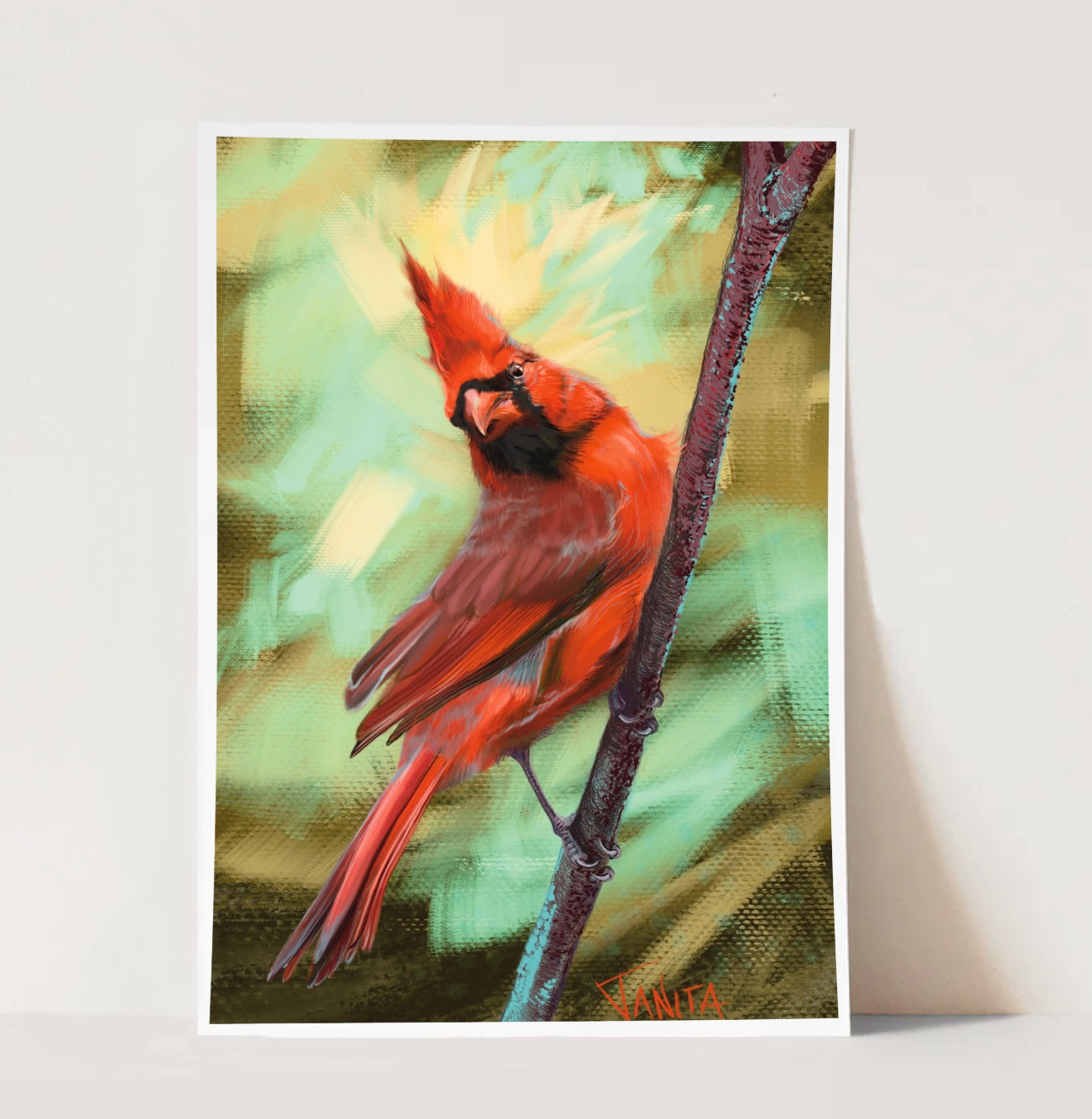 J Nelson | Cardinal  Print | J Nelson | Cloister Collection Designer Fashion