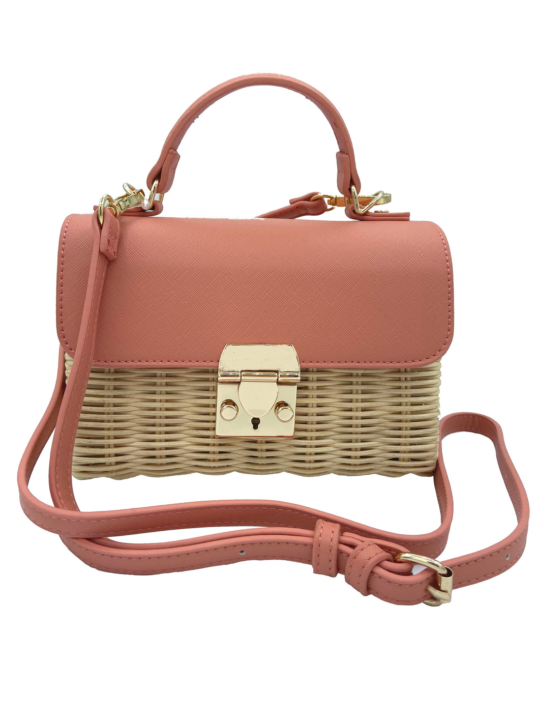Cloister Collection | Rattan Pinch Lock Handbag